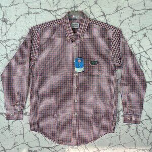 New FLORIDA GATORS Campus Specialties Shirt Men's M Blue Orange Checked Long Slv